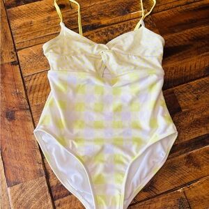 Cat & Jack Yellow and White Swimsuit